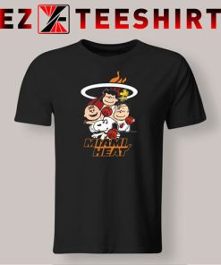 Peanut characters mashup Miami Heat T-Shirt