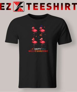 Flamingo Happy Hallothanksmas T-Shirt