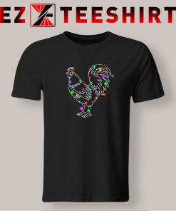 Christmas Lights Rooster T-Shirt