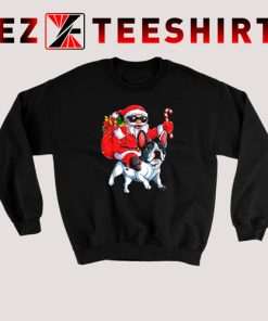 French Bulldog Christmas Santa Claus Woofmas Dog Sweatshirt