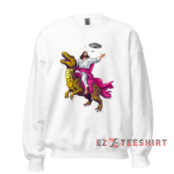 Jesus On Dinosaur Sweatshirt